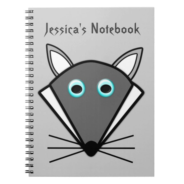 Niedliches Halloween-Wolf-Notebook Notizblock (Vorderseite)