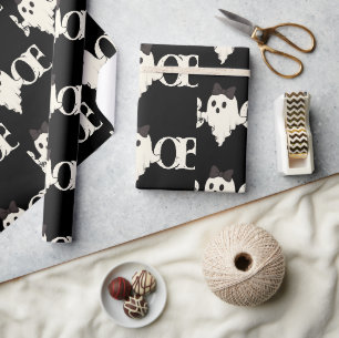 Niedliches Halloween Wrapping Paper - "Boo Ghost" Geschenkpapier