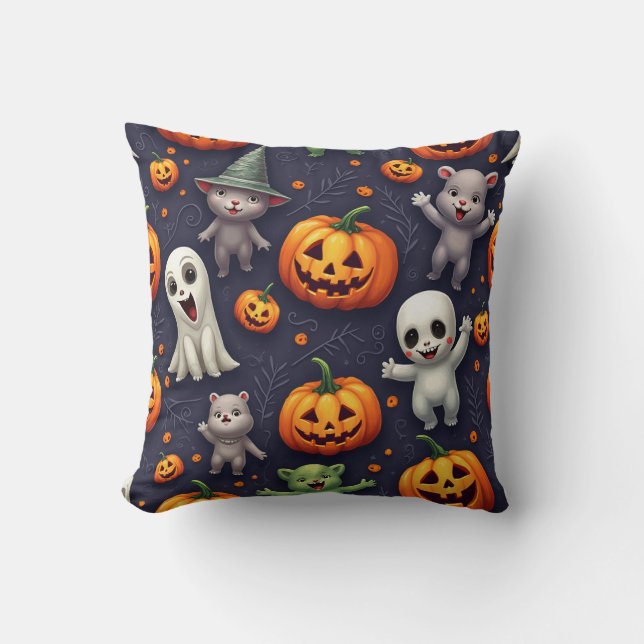 Niedliches Halloween-Zeichenkissen Kissen (Vorderseite)