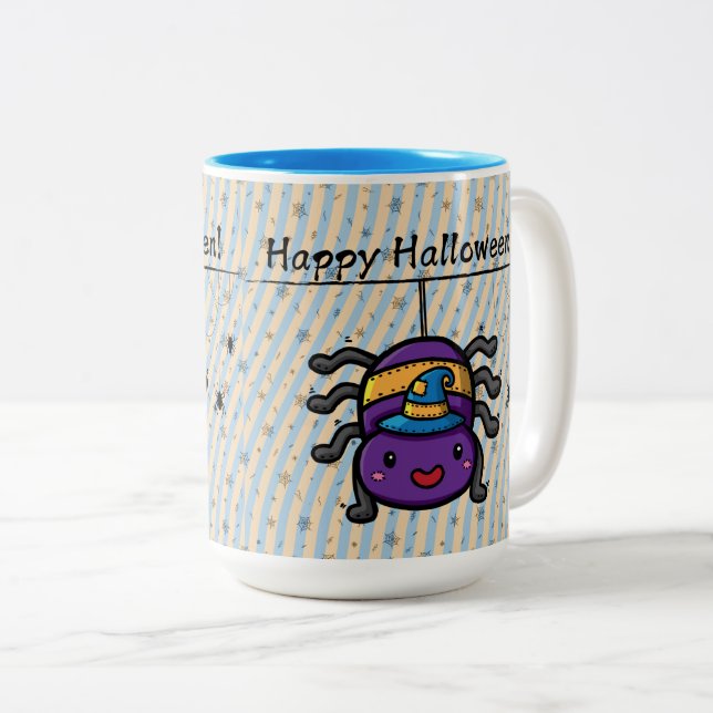 Niedliches Halloween! 👻 Zweifarbige Tasse (VorderseiteRechts)