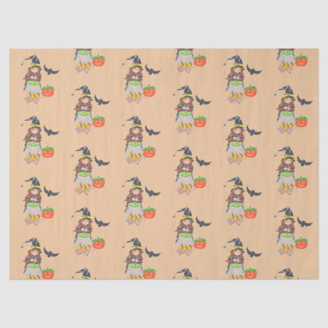 Niedliches Halloweenheftpapier Seidenpapier (Vorderseite)