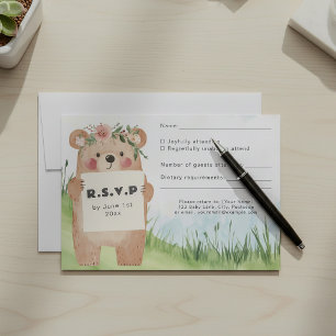 Niedliches Haltungszeichen RSVP-Karte RSVP Karte