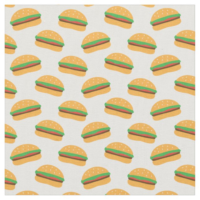 Niedliches Hamburger Muster Stoff (Nahaufnahme)