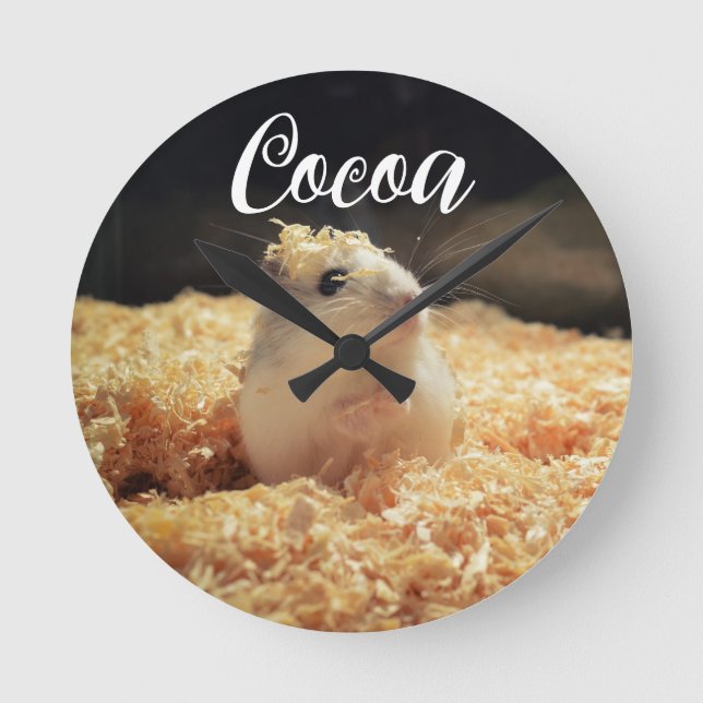 Niedliches Hamstergeschenk für Hamsterliebhaber Runde Wanduhr (Vorderseite)
