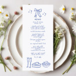 Niedliches handgeschriebenes Doodle Bow Wedding Re Menükarte<br><div class="desc">Fügen Sie Ihrem Hochzeitsempfang eine Touch von Launen und Charme hinzu,  mit unserem Niedlichen,  handgeschriebenen Doodle Bow Wedding Reception Menu. Dieses köstliche Menü-Design besticht durch spielerische Doodle Bows und einen handgeschriebenen Stil,  der die fröhliche und romantische Essenz Ihres besonderen Tages perfekt einfängt.</div>
