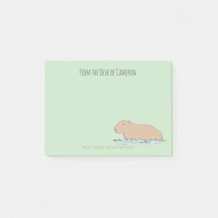 Niedliches handGezeichnet Capybara Rainforest Zoo  Post-it Klebezettel