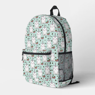 Niedliches, handgezogenes Katzenmuster Bedruckter Rucksack