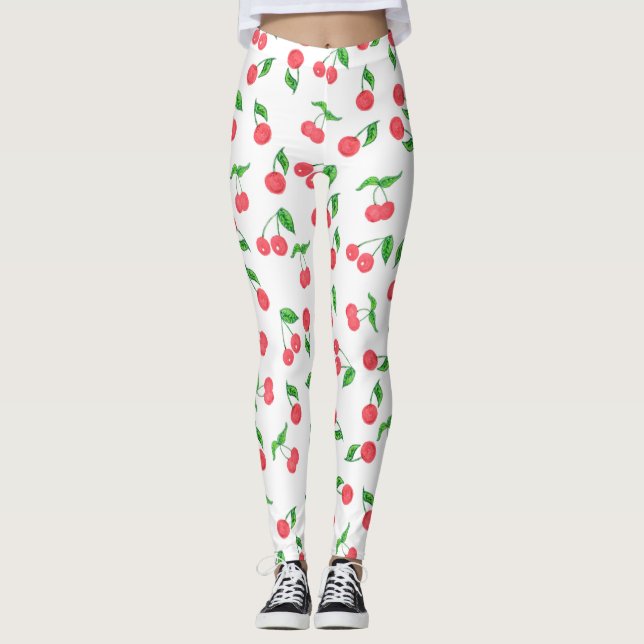 niedliches, handgezogenes Wasserfarbkronenmuster Leggings (Vorderseite)