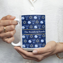 Niedliches Hanukkah Dreidel Menorah Personalisiert Kaffeetasse