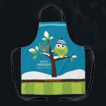 Niedliches Hanukkah Owl & Menorah im Schneebaum Fa Schürze<br><div class="desc">Dieses Niedliche Hanukkah Owl & Menorah in einem Schneebaum macht total Spaß! Der farbenfrohe Cartoon-Stil wird Kinder jeden Alters begeistern, die Schürze ist so konzipiert, dass die Menschen lächeln. Enthält die Wörter "Lighup the Night" und Platz für Ihren Namen. Alle Texte können leicht geändert oder gelöscht werden. Wenn Sie eine...</div>