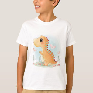 Niedliches Happy Dinosaurier Playing T-Shirt