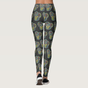 Niedliches Hartglas Miniatur Schnauzer mit Herz  Leggings