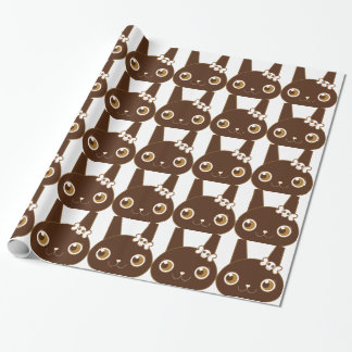 niedliches Häschenkaninchen mit Schädelbogen Geschenkpapier