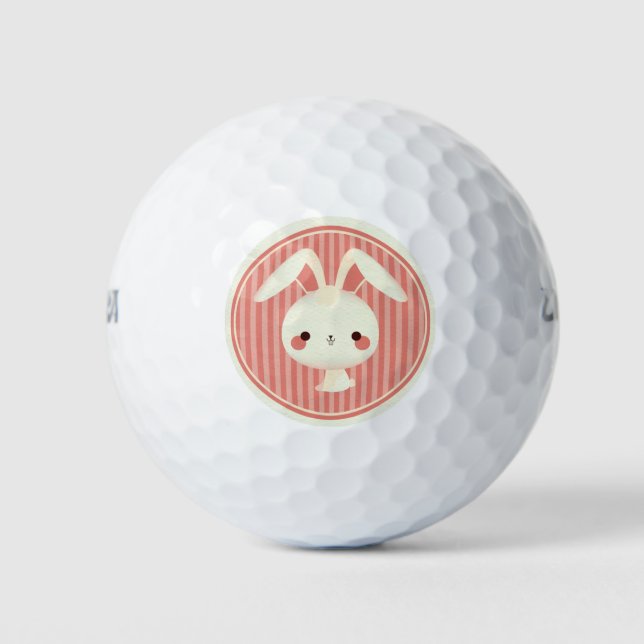Niedliches Hasen Golfball (Vorderseite)
