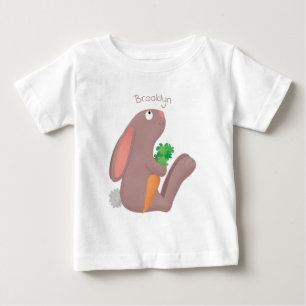 Niedliches Hasen mit KarottenCartoon Baby T-shirt