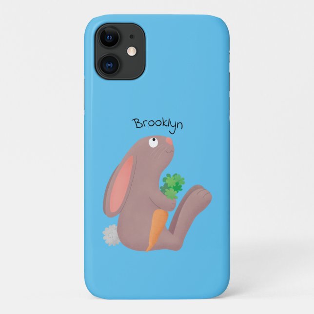 Niedliches Hasen mit KarottenCartoon Case-Mate iPhone Hülle (Rückseite)