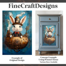 Niedliches Hasenhembit im Boot G2L-Dekoupage