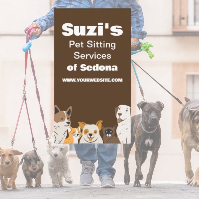 Niedliches Haustier Sitzen Hundekatze Visitenkarte (Von Creator hochgeladen)