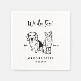 Niedliches Haustier wir tun zu Beagle Hunde Katzen Serviette