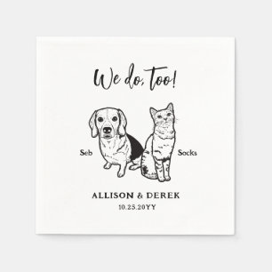Niedliches Haustier wir tun zu Beagle Hunde Katzen Serviette