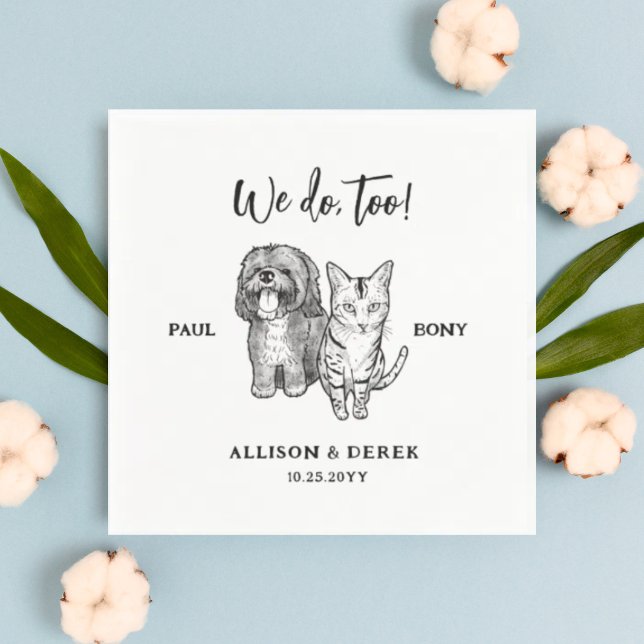 Niedliches Haustier Zeichnend Personalisierte Hund Serviette (Von Creator hochgeladen)