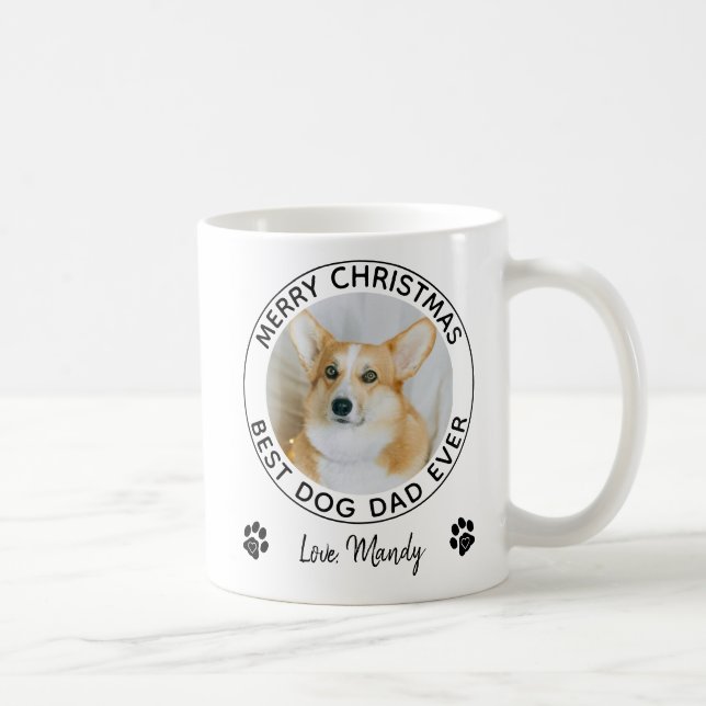 Niedliches Heimtier Foto Hund Vater Kaffeetasse (Rechts)