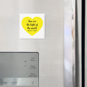 Niedliches helles Gelbherz Licht der Welt Magnet