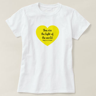 Niedliches helles Gelbherz Licht der Welt T-Shirt