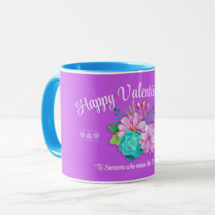 niedliches, hellrosa Valentin Tasse