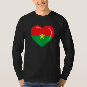 Niedliches Herz Burkina Faso Flag Männer Frauen Pa T-Shirt
