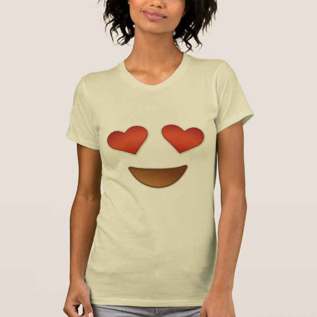 Niedliches Herz für Augen emoji T-Shirt (Vorderseite)