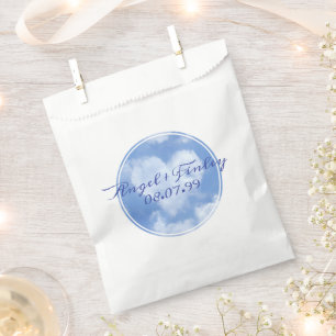Niedliches Herz gestapelte Wolke & Blue Sky Elegan Geschenktütchen