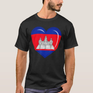 Niedliches Herz Kambodscha Flaggen Männer Frauen P T-Shirt