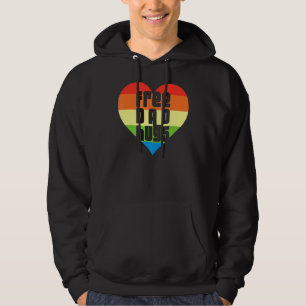 Niedliches Herz LGBT Flag Freie Vater Hugs LGB Mon Hoodie