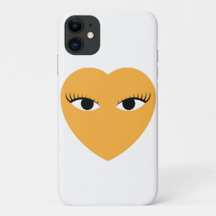 Niedliches Herz mit Augen auf Weiß Case-Mate iPhone Hülle