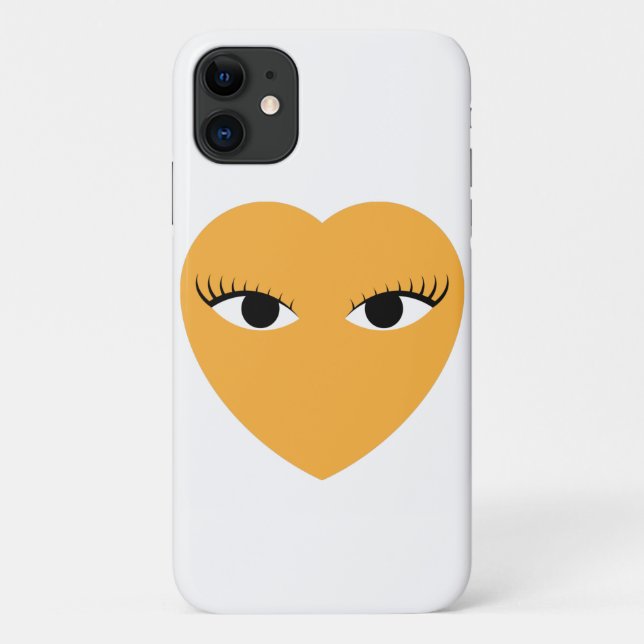 Niedliches Herz mit Augen auf Weiß Case-Mate iPhone Hülle (Rückseite)