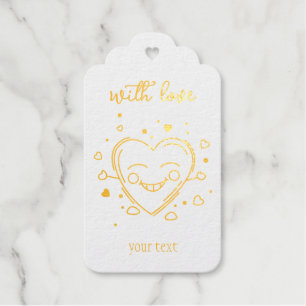 Niedliches Herz mit Liebe Geschenkanhänger