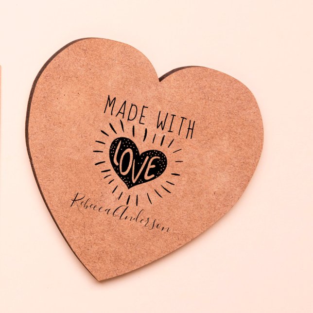 Niedliches Herz | Mit Liebe und Namensschrift Gummistempel (Von Creator hochgeladen)