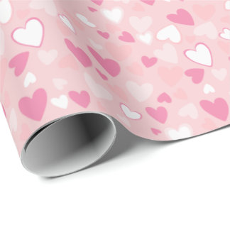 Niedliches Herz rosa Wrapping Paper Geschenkpapier