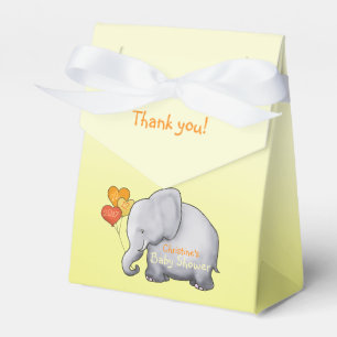 Niedliches Herz steigt Elefant-neutrale Geschenkschachtel