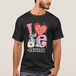 Niedliches Herz Stethoskop Scrub T-Shirt