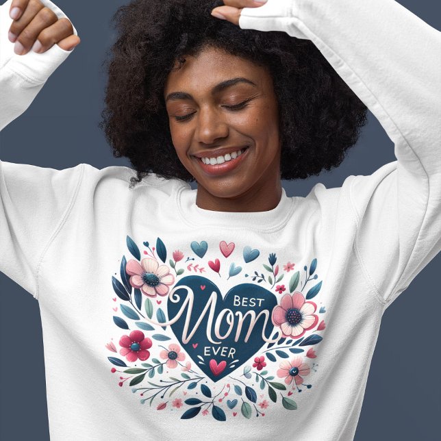 Niedliches Herz und beste Mama für alle Zeiten Sweatshirt (Von Creator hochgeladen)