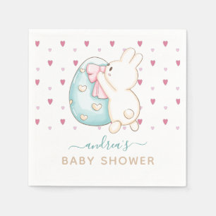 Niedliches Herz Wasserfarbe Ostereier Bunny Baby D Serviette
