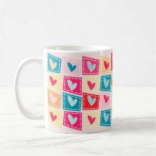 Niedliches Herzdesign Valentinstag Kaffeetasse