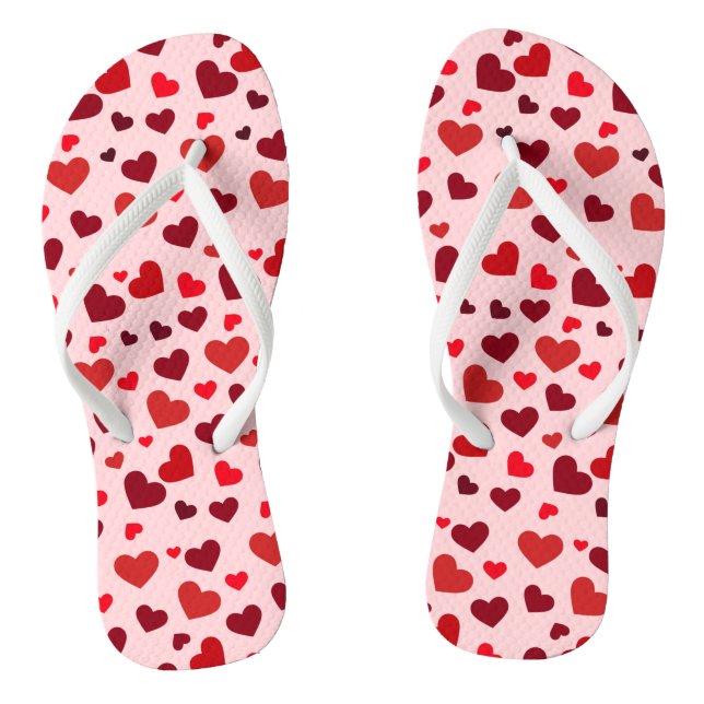 Niedliches Herzmuster Flip Flops (Fußbett)