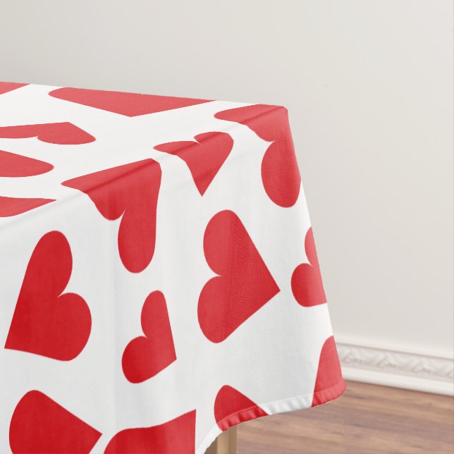 Niedliches Herzmuster Rot Weiß Tischdecke (Beispiel)