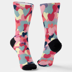 Niedliches Herzmuster Socken