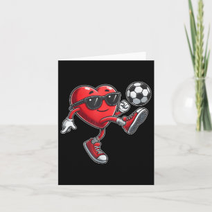 Niedliches Herzspielen Fußball Valentinstag Fußbal Karte