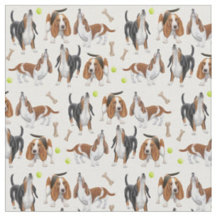 Niedliches Heulendachshund-Jagdhund-Hundegewebe Stoff