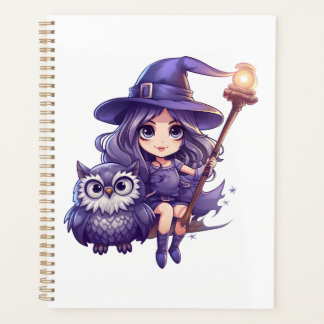 Niedliches Hexendesign - schöne Halloween-Stile Planer